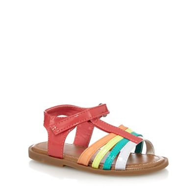 Girls' multi-coloured patent sandals